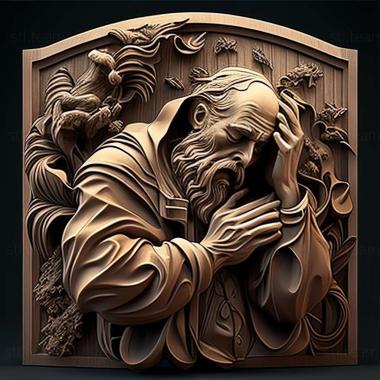 3D model RELIEFCARVED WOODEN (STL)